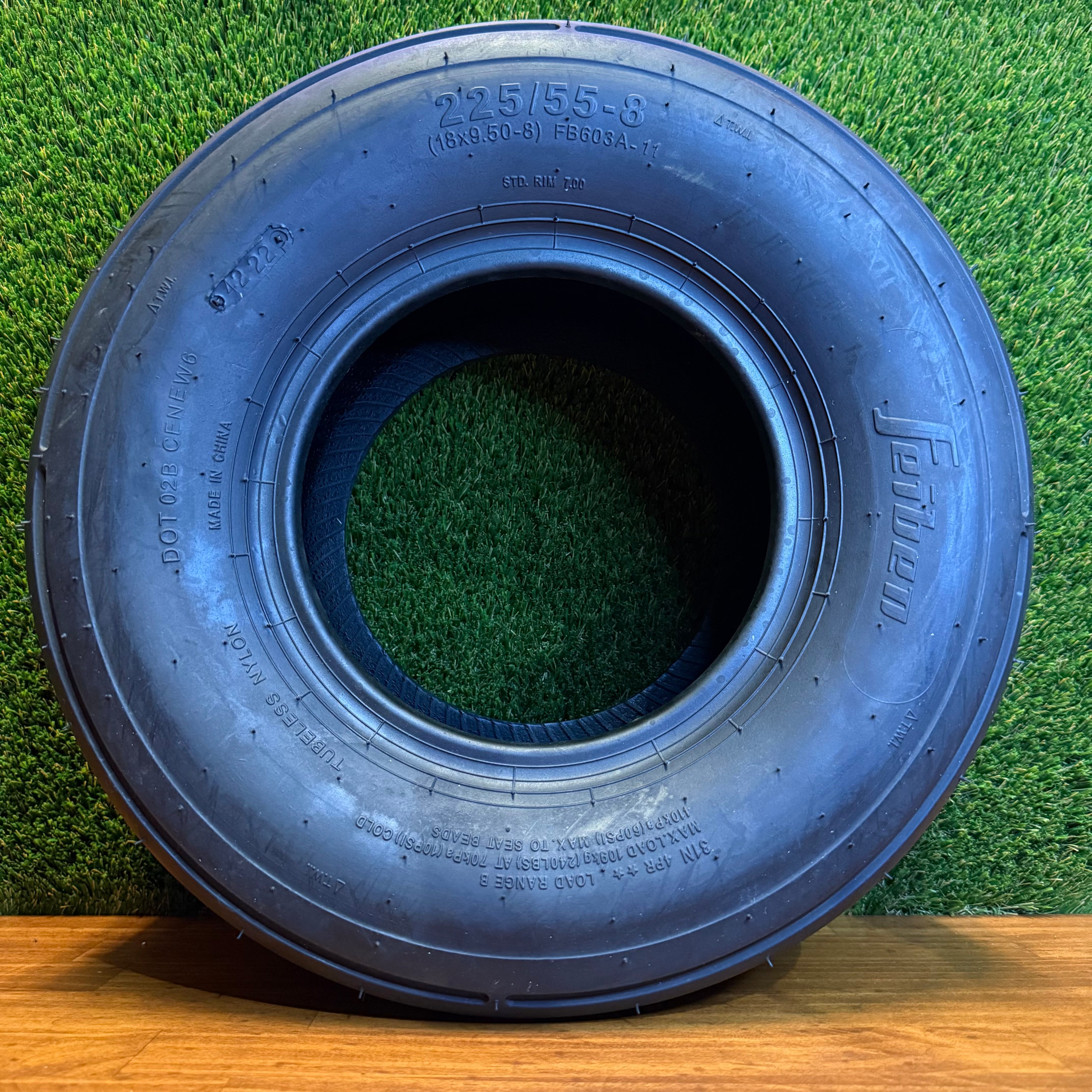 225/55-8 FEIBEN Road Tyre (Tubeless) {18x9.50-8} [FB603A]