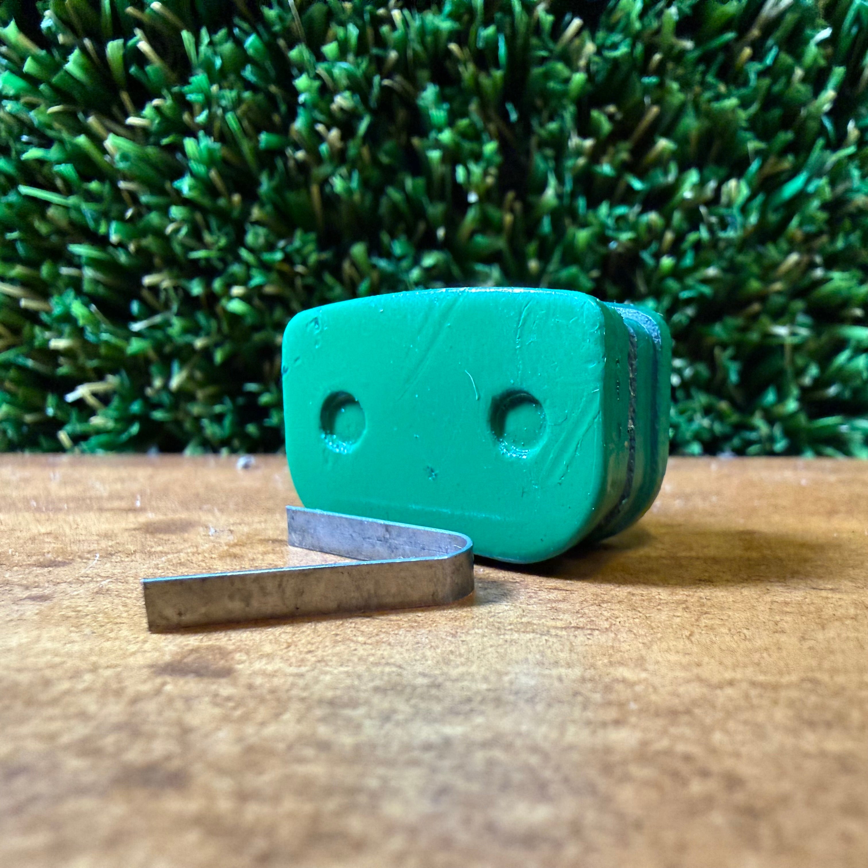 Brake Pads - Rectangle Slotted 27.5mm x 18mm (Type 5) – Ceramic (Green)